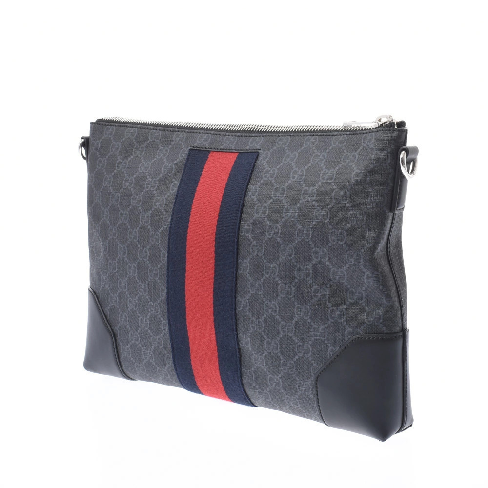 Gucci Clutch Supreme Bag Black GG Shoulder Black